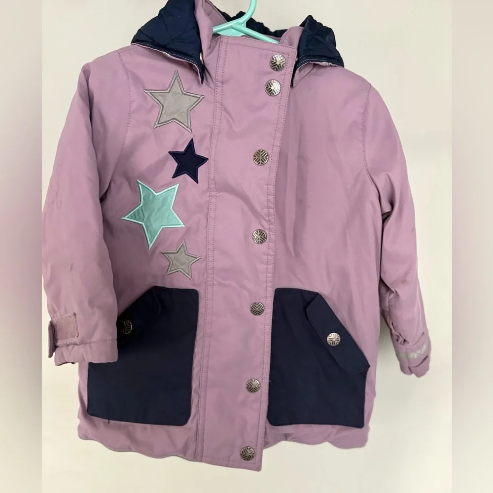 Hanna Andersson - Adorable Lavender & Navy Blue Spring Jacket - Size 90 - 3T